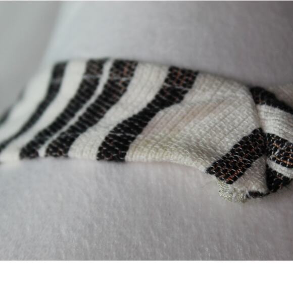 ALC Hudson Halter Mini Dress Stripe Pockets White Black *Altered* As Is Size 4 - Picture 4 of 11